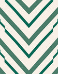 Emerald Chevron Patterned Geometric Design Rug