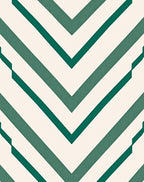 Emerald Chevron Patterned Geometric Design Rug