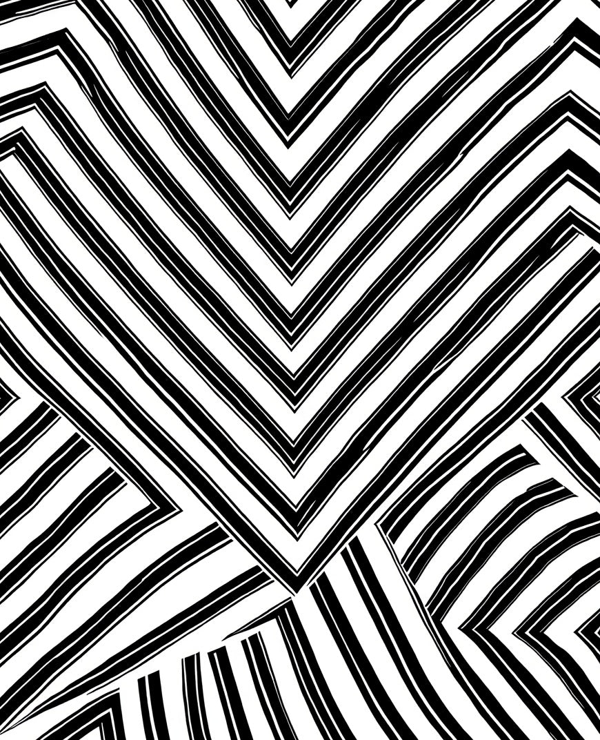 Monochromatic Abstract Stripe Design Rug