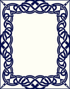 Intricate Interlocking Knot Border Design Rug