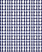 Indigo White Checkered Graphic Pattern Rug