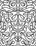 Abstract Swirl Black White Pattern Rug