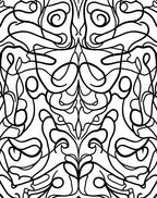 Abstract Swirl Black White Pattern Rug