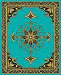 Ornate Black Gold Starburst Design Rug