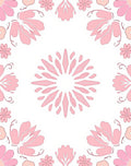 Pink Floral Mandala Pattern Rug