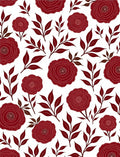 Red Floral Leafy Classic Pattern Rug
