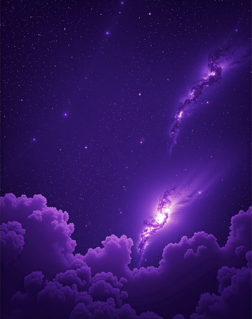 Purple Galaxy Cloud Starry Sky Rug