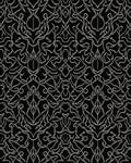 Ornate Grey and Black Damask Pattern Rug