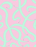 Pastel Pink Teal Swirl Pattern Rug
