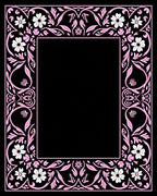 Floral Vines Border Design Rug