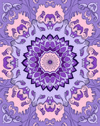 Floral Mandala Symmetry Pattern Rug