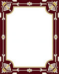 Ornate Burgundy Gold Geometric Flowers Rug