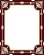 Ornate Burgundy Gold Geometric Flowers Rug