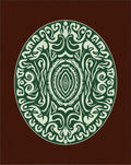 Elaborate Circular Green Ivory Medallion Rug