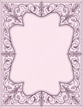 Ornate Floral Scrollwork Border Design Rug