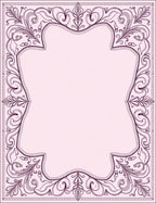 Ornate Floral Scrollwork Border Design Rug