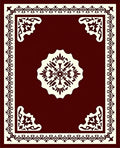 Ornate Floral Medallion Border Design Rug