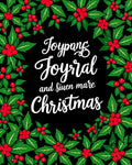 Festive Holly Berry Christmas Border Rug