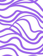 Abstract Purple Wavy Stripe Pattern Rug