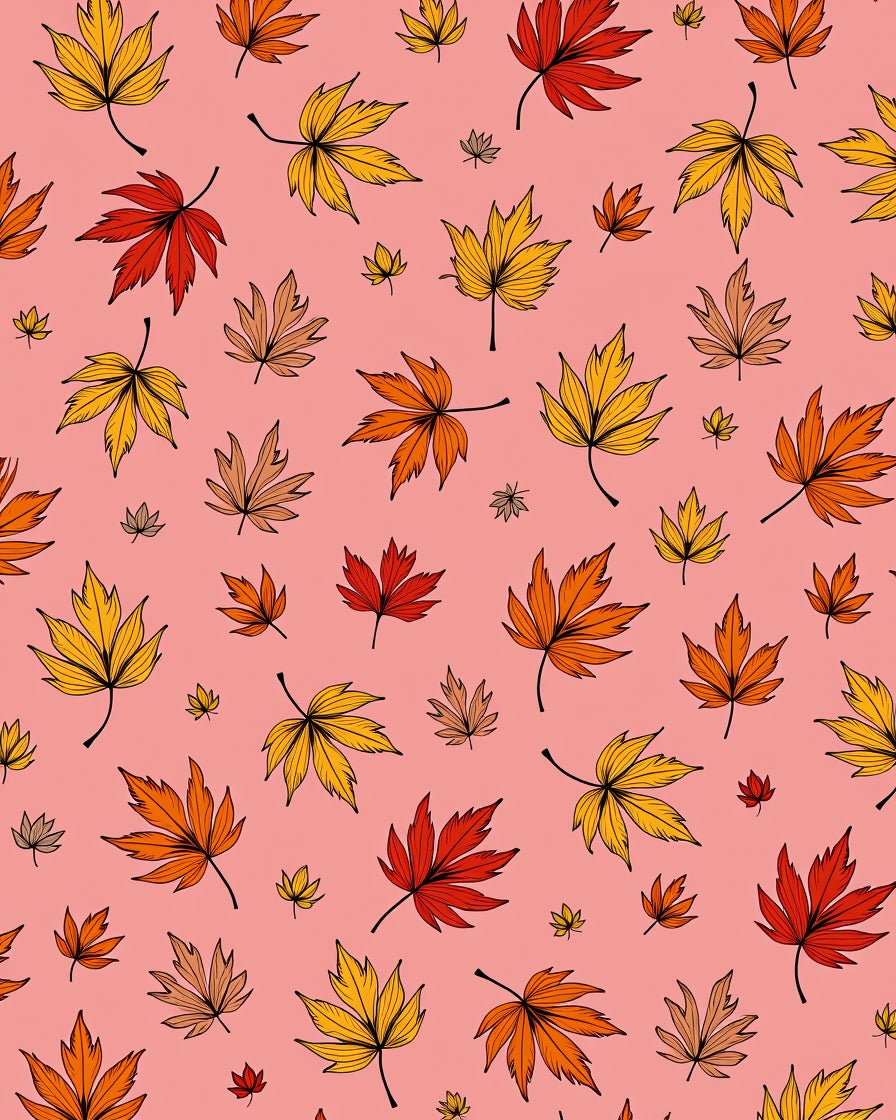 Autumn Leaves Pattern Design Rug