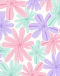 Pastel Floral Pattern Design Rug