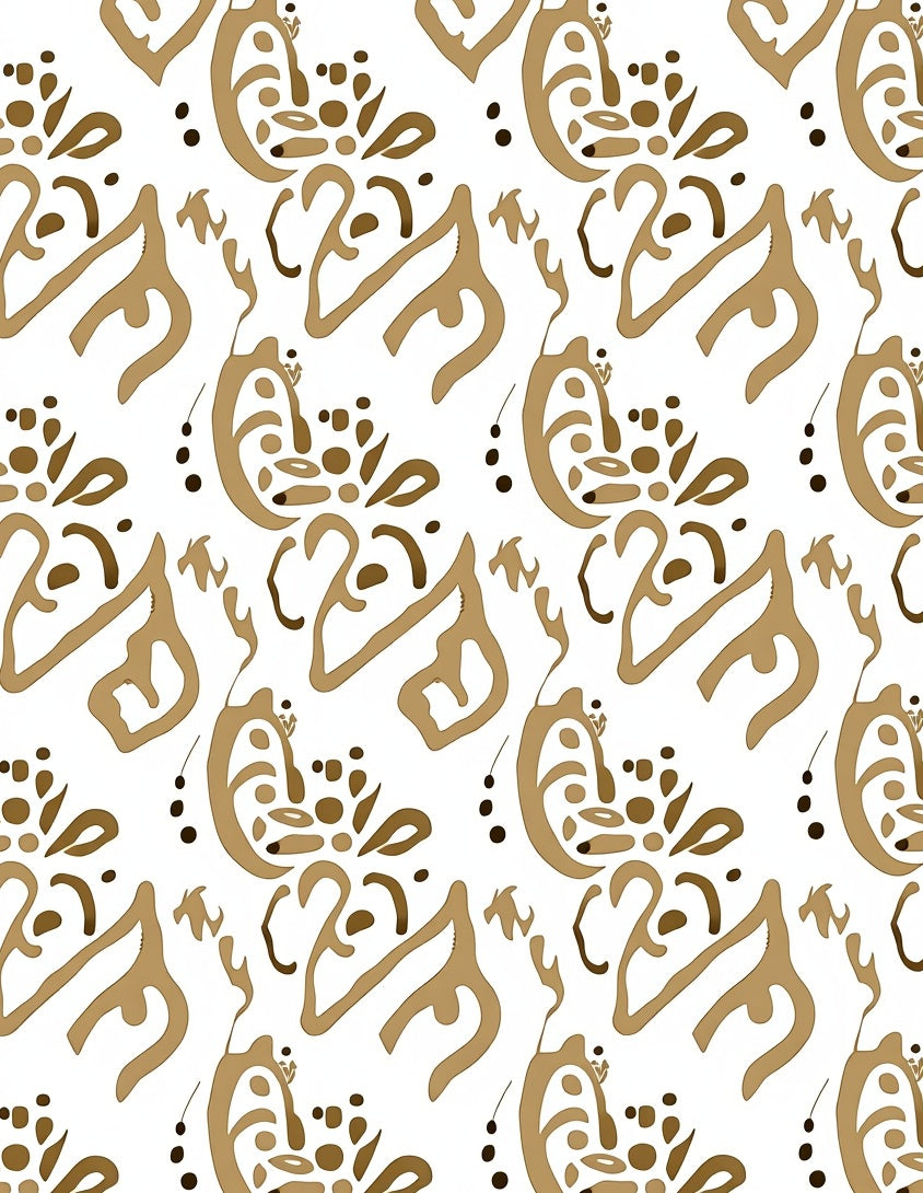 Abstract Earthy Swirl Pattern Rug