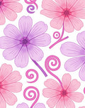 Pastel Floral Swirl Pattern Rug