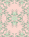 Pastel Floral Swirls Pattern Design Rug