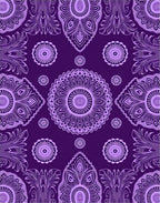 Deep Purple Ornate Mandala Pattern Rug