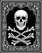 Gothic Skull Crossbones Ornate Rug