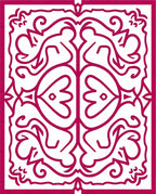 Ornate Red And White Floral Design Rug