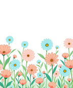 Spring Meadow Floral Pattern Rug