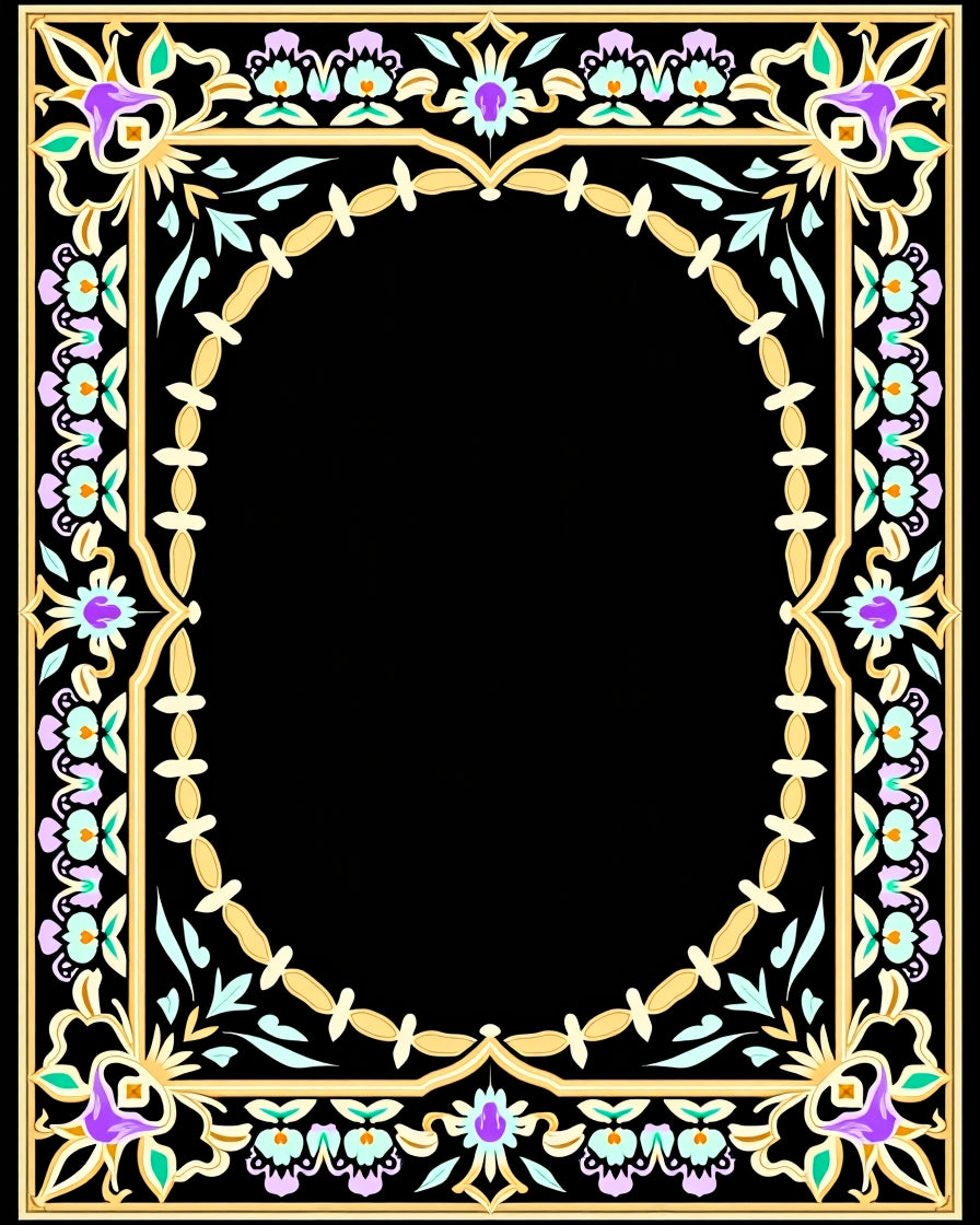 Ornate Floral Archway Pattern Rug