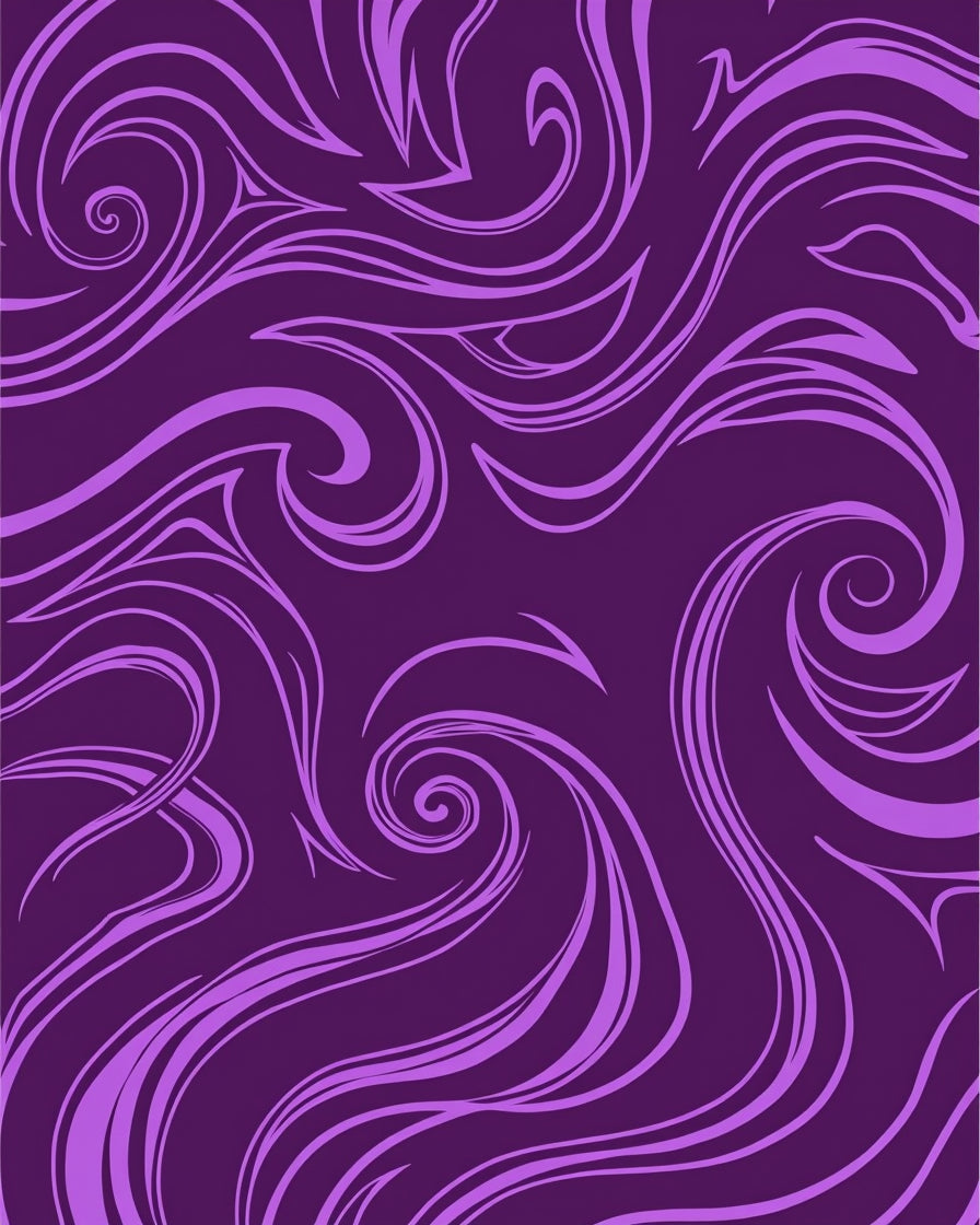 Swirling Amethyst Abstract Pattern Rug