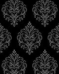Classic Scrollwork Inverted Damask Pattern Rug
