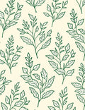 Simple Green Leaf Pattern Design Rug
