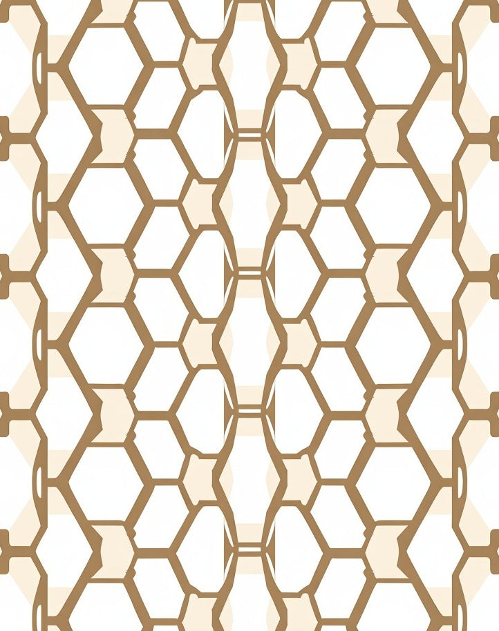 Geometric Honeycomb Structure Pattern Rug