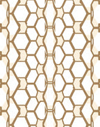 Geometric Honeycomb Structure Pattern Rug