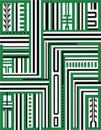 Striped Geometric Pattern Rug