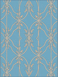 Classic Floral Scrollwork Blue Pattern Rug