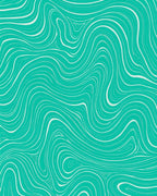 Modern Swirl Turquoise Pattern Rug