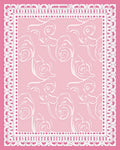 Pink Lace Floral Nouveau Style Rug