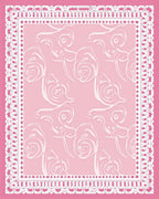 Pink Lace Floral Nouveau Style Rug