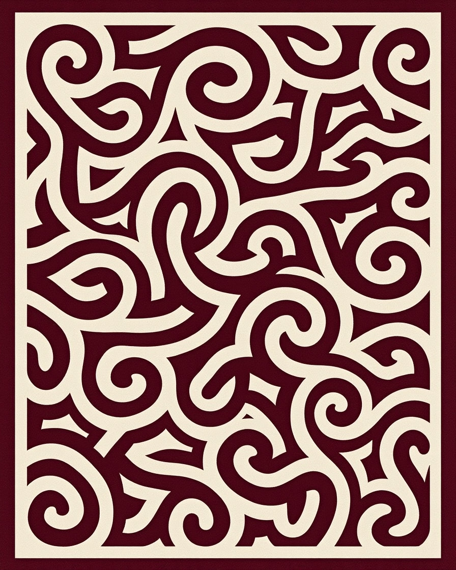Intricate Swirl Pattern Rug
