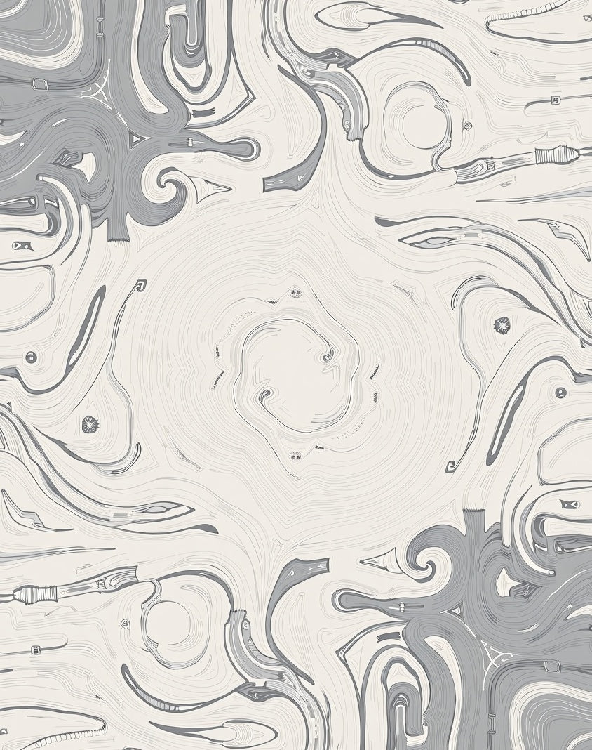 Fluid Swirl Abstract Pattern Rug