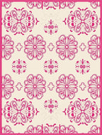 Retro Floral Intricate Pattern Rug