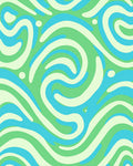 Swirling Waves Pattern Rug