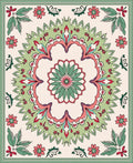 Floral Medallion Mandala Garden Rug