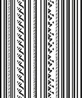 Black White Vertical Striped Geometric Rug