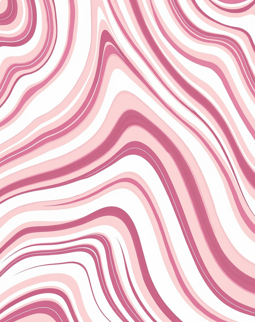 Pink Swirls Abstract Design Rug